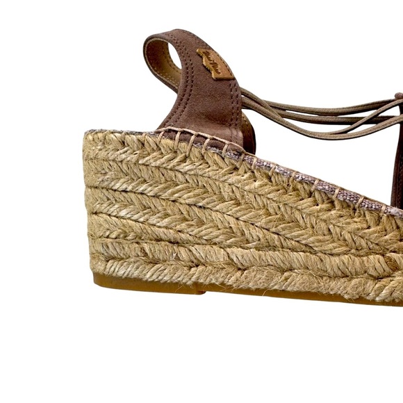 Toni Pons Espadrille Tremp Taupe Wedge Sandals Taupe Size 10 NWT - Picture 11 of 13
